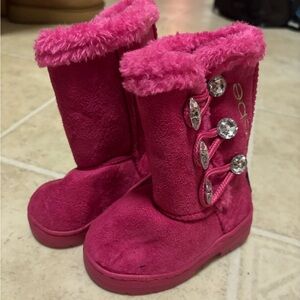 Bebe Rhinestone Toddler Snowboots Size 6
